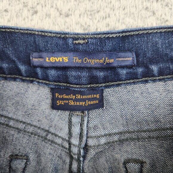 Levi's Jeans Women's 10 Perfectly Slimming 512 Skinny Dark Wash Pants Stretch - Picture 11 of 14